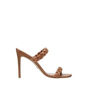 Stuart Weitzman Braided Brown Braida Aleena 100 Heeled Sandals Size 6.5